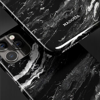 Black Storm Marble Case For iPhone, 3 of 4