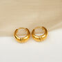 Curve Huggie Earrings, thumbnail 3 of 4