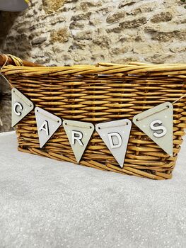 Wedding Card Box Bunting Card Banner For Basket Garland, 3 of 8