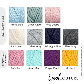 Basketweave Stitch Blanket Easy Knitting Kit, 6 of 7