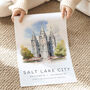 USA Destination Landmark Poster For Salt Lake City, thumbnail 3 of 7