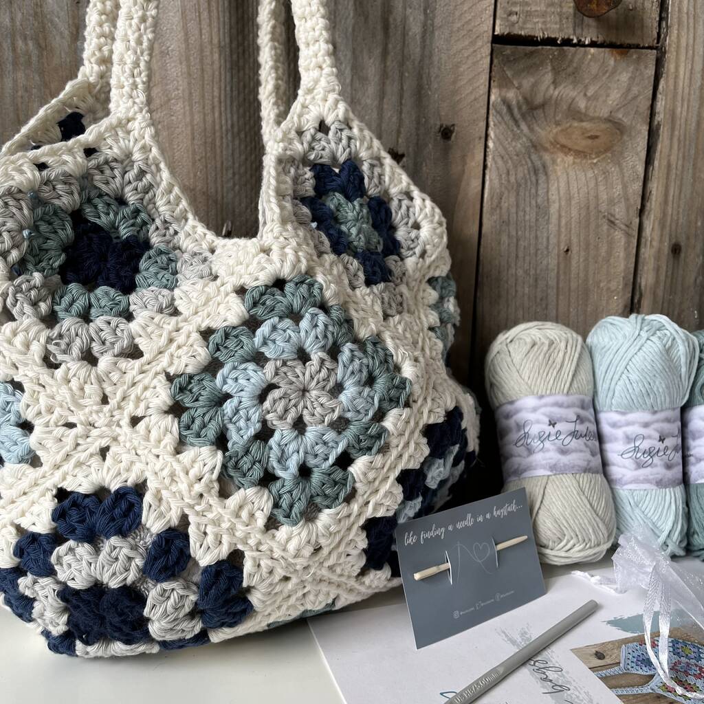 Granny Square Bag Crochet Kit, 1 of 11