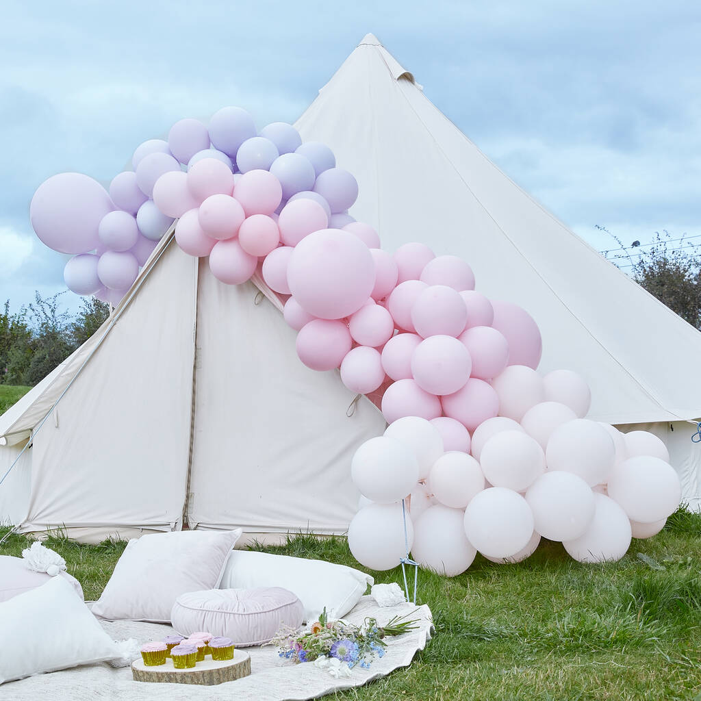 Luxe Pastel Pink And Purple Balloon Arch Kit, 1 of 2