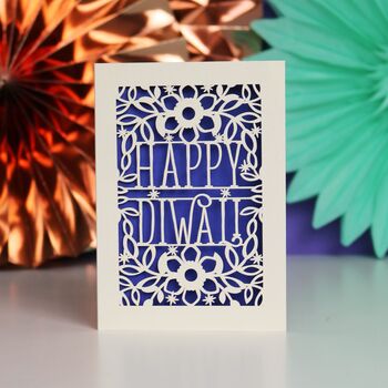 Happy Diwali Paper Cut Card, 7 of 9