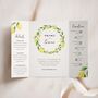 Lemon Wreath Gatefold Wedding Invitations, thumbnail 1 of 5