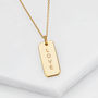 Gold Or Silver Engraved Nameplate Pendant Necklace, thumbnail 3 of 7