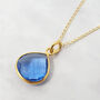 Blue Topaz December Birthstone Charm Necklace, thumbnail 1 of 6