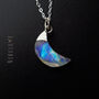 Moonstone June Birthstone Moon Necklace, thumbnail 2 of 11