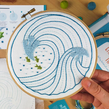 Ocean Waves Embroidery Kit, 3 of 7