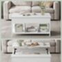 Lift Top Coffee Table With Hidden And Open Storage, thumbnail 4 of 8