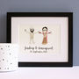 Personalised Couple Cotton Anniversary Embroidered Art, thumbnail 6 of 12