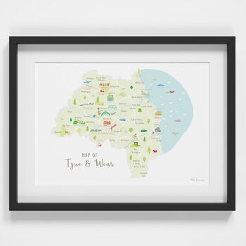 Map Of Tyne And Wear Art Print, 2 of 7