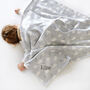 Personalised Baby's Polar Bear Grey And White Blanket, thumbnail 4 of 7