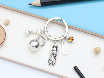 Gym Fitness Personalised Keyring Work Out Gift, 4 of 10