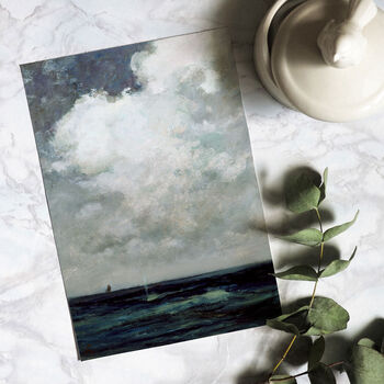 Dark Nautical Ocean Painting Fine Art Print, 6 of 12