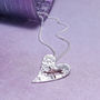 Sterling Silver Torn Heart Necklace, thumbnail 1 of 8