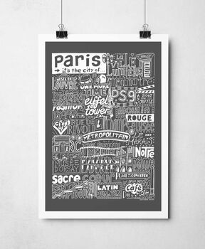 Paris Landmarks Print, 3 of 9