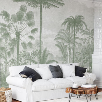 Palm Of The Ucayali Amazon Mural Wallpaper In Green, 2 of 4