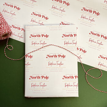 Personalised First Christmas North Pole, Wrapping Paper, 2 of 4