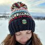 Jet Black Traditional Nordic Reflective Super Bobble, thumbnail 3 of 9