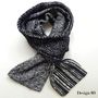 Women's Monochrome And Grey Fabric Scarves, thumbnail 5 of 8