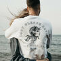 Mens 'Deep Blue Sea' Mermaid Print White Sweatshirt, thumbnail 1 of 4