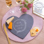 Personalised Couples Heart Slate Serving Board, thumbnail 3 of 5