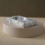 Handmade Grey Veined Marble Cigar Ashtray, thumbnail 1 of 4