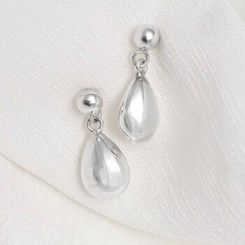 Sterling Silver Rain Drop Studs, 5 of 6