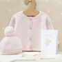 Luxury Baby Girl Pink And Grey Knitted Gift Box, thumbnail 2 of 12