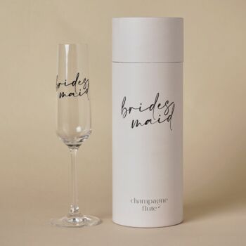 Bridesmaid Champagne Flute With Gift Box, 3 of 5
