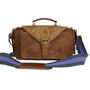 'Emerson' Traditional Leather Camera Bag In Tan, thumbnail 4 of 11