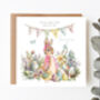 Personalised Easter Card Pink Easter Scene, thumbnail 2 of 4