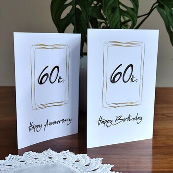 60th Birthday Anniversary Handmade Vase With Ceramic Tag, 8 of 8