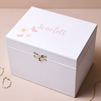 Personalised Name Butterfly Musical Jewellery Box, 4 of 10