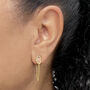 Beaded Single Link Studs With Chain, thumbnail 1 of 4