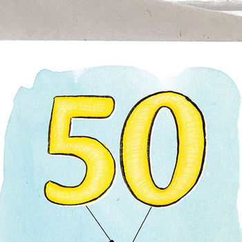 Fox Illustrated 50th Birthday Card, 5 of 7
