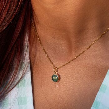 Turquoise Eye Resin Capture Necklace, 2 of 10