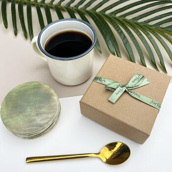 Green Kitchen Ceramic Coasters, 3 of 5