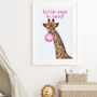 Custom Nursery Animal Stand Tall Be Brave Art Print, thumbnail 1 of 10