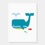 Whale And Fish Art Print, thumbnail 2 of 3