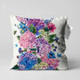 Hydrangea Floral Cushion Cover With Blue And Pink, thumbnail 1 of 7