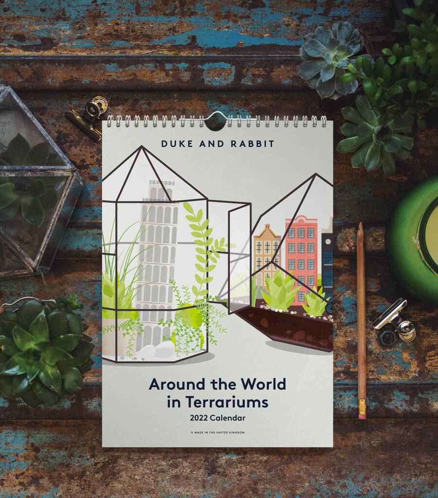 Around The World In Terrariums 2022 Calendar By Duke & Rabbit | Notonthehighstreet.com