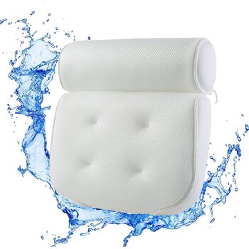 Bath Pillow Cushion Soft Bathtub Pillow Head And Neck, 7 of 9