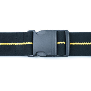 Men's Fabric Stretch Belt Outdoor Belts Black And Yellow, 5 of 7