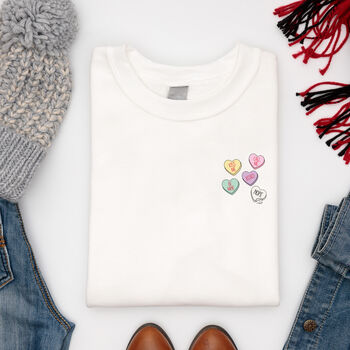 Love Hearts Valentine's Sweatshirt, 5 of 6