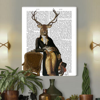 Deer And Chair Book Print, Framed Or Unframed, 7 of 8