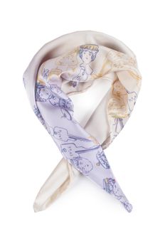 Doll Print Square Silk Scarf, 4 of 5