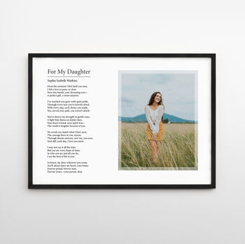 For My Daughter Personalised Photo Poem Print, 11 of 11