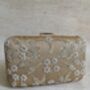 Dark Gold Pearl Rectangular Clutch Bag, thumbnail 1 of 10